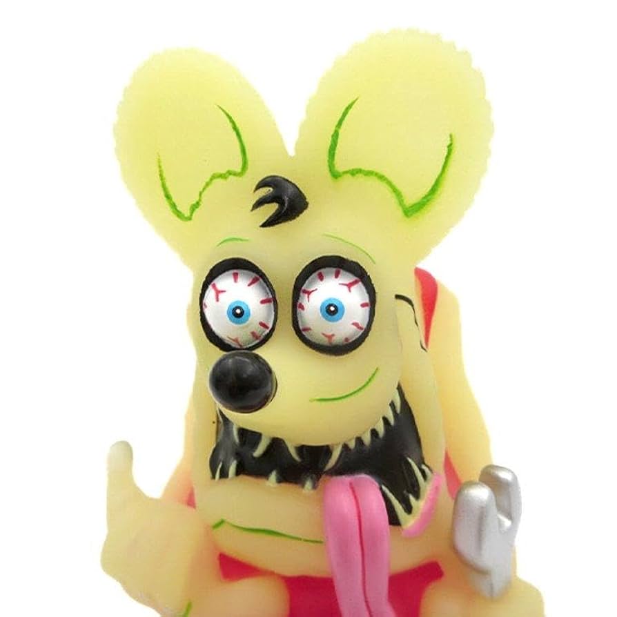 激レア★ラットフィンク Rat Fink レッド＆ブラック＆ゴールド ガレージ Amazon.co.jp: ラットフィンク ボビングヘッド ガレージ（グロー